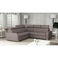 Mirjan 24 Ecksofa Oslo 2rR2p, Eckcouch mit Schlaffunktion und Bettkasten, L-Form, Wohnzimmer (Farbe: Crown 04)