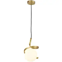 Rabalux 72126 Pendelleuchte 1 Spot Sarabi, E27, gold-weiß, rund, Modern, ø150mm