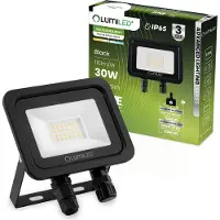 LUMILED LED Strahler 30W Superhell Außenstrahler 3300Lm LED Fluter Strahler für Außen IP65 Wasserdicht 4000K Neutralweiß Scheinwerfer ALS Flutlichter schwarz Flutlichtstrahler