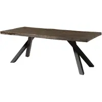 MASSIVMOEBEL24.DE Baumtisch Mango 180x90x76 grau lackiert / A-Gestell anthrazit matt FREEFORM 5