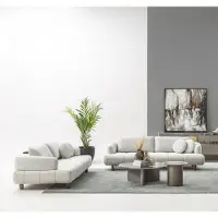 AEA Modernes Wohnzimmer Set 2x 4 Sitzer Couchtisch Beistelltisch