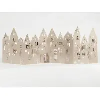Good Old Friends Tischaufsteller Adventskalender Silhouette silber, Designer Sarah Baumann, 84x29.5x0.2 cm