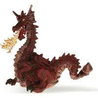 Papo Bordeaux Drache m. Feuer - H: 11 cm - - One Size - Spielzeugfiguren