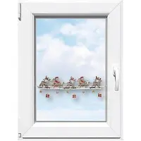Stickereien Plauen Scheibengardine "Weihnachtsmann" Stangendurchzug 1 Stk. tlg. Fensterdekoration "Weihnachtsmann"