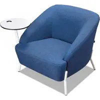 AEA Blauer Fernsehsessel Designer Wohnzimmer Stoff Einsitzer Textilsessel