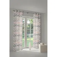 Wirth Vorhang "Berlare", rosa (rosé), B:132cm H:315cm, Jacquard, Baumwolle, Polyester, Gardinen, Vorhang