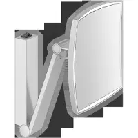 Keuco iLook_move Kosmetikspiegel, beleuchtet, eckig, mit Wippschalter, 1 Lichtfarbe, 17613179004, Farbe: Aluminium-finish