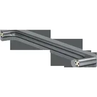 Keuco EDITION 400 Badetuchhalter, verdeckte Befestigung, 600 mm, 11501130600, Farbe: Schwarzchrom gebürstet