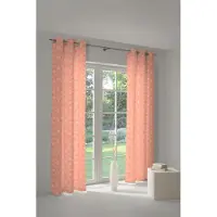 Adam Audio Vorhang ADAM "Retro Floret" Gr. 1, orange, B:145cm H:145cm, Jacquard, Baumwolle (Bio-Baumwolle), Gardinen, Vorhang, aus 100% Bio-Baumwolle