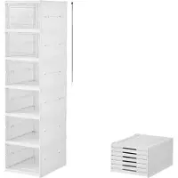 OEM Schuhaufbewahrungsbox, stapelbares Design, einfache Montage, 6 Schichten