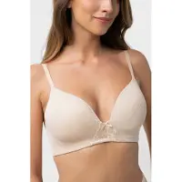 Dorina Push-up-BH "MICHELLE", Damen, Gr. 70, Cup E, beige, Microtouch, Obermaterial: 54% Polyamid, 36% Polyester, 10% Elasthan, BHs Push-up-BH, weicher Stoff, modernes Design