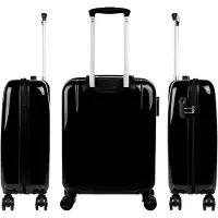 Markenlos Leicht Koffer Set Polycarbonat Reisekoffer Set für Flugreisen - Dauerhaft Hartschalenkoffer Set - Kofferset Hartschale, Schwarz