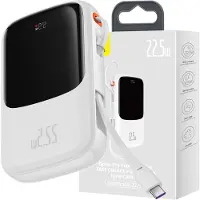 Baseus PowerBank Akku Batterie Zusatzakku 10000mAh 22.5W USB-C Weiß