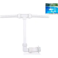 OEM Terrasfontein - Dubbele sproeier - 50,5 x 40 cm - Verstelbare regelklep - Watercirculatie - Geschikt für Rasen, Terrassen und Gärten - Weiss