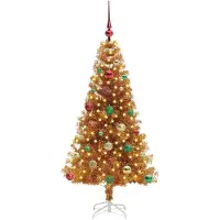 vidaXL Weihnachtsbaum Gold 150 cm PET