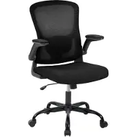 StarTech.com Ergonomischer Bürostuhl - Drehbarer Schreibtischstuhl mit hoher Mesh-Rückenlehne - Verstellbare Kopfstütze - Klappbare Armlehnen - Neigbar - 360° Rollen - Schwarz