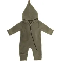 Maximo - Baby's Jersey Fleece Overall m. Kapuze u. Pompon - Overall Gr 86/92 oliv