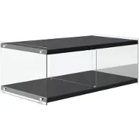 Padiro TV-Möbel 120 x 60 x 45 cm - Schwarz - rechteckig - MDF und gehärtetes Glas - mit Ablagefächern