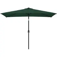 Sonstiges Sonnenschirm rechteckig 300x200cm Grün Polyester Gartenschirm