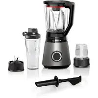 Bosch Serie 4 MMB4197S, Tischplatten-Mixer, 1,5 l, Pulsfunktion, 1 m, 1200 W, Stahl, Schwarz