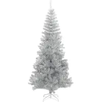 Syfax Künstlicher Weihnachtsbaum mit Ständer Silber 210 cm PET