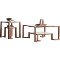 AEA Satztisch Tischset Couchtisch und Beistelltisch 2tlg. Wohnzimmer Tisch