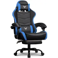StarTech.com Gaming Stuhl & Bürostuhl - XGC02 - Mit Fußstütze - Ergonomisch - Höhenverstellbar - Drehbar - Armlehnen - Rollen - Dunkelgrau