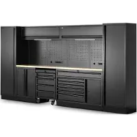 HBM modulares Werkstattsystem 13-teilig, schwarz