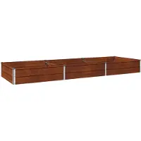 Syfax Hochbeet im Garten Wetterfeststahl 240 x 80 x 24 cm