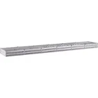 Syfax Hochbeet im Garten Verzinktes Silber 480 x 80 x 24 cm