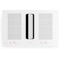 Klarstein ChefFusion Induktionskochfeld mit Dunstabzug 80 cm – 4 Kochzonen, 7200 W, 504,3 m³/h, Flex-Zonen, Umluftbetrieb und Abluftbetrieb