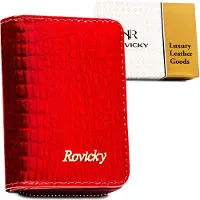 Rovicky Damen Leder Geldbörse RH-33-1-RS-5449 Rot