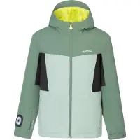 Regatta - "Beamz" Jacke, wasserfest für Kinder, Isoliert RG12214 (122) (Dunkler Wald/Gletscher/Wilde Limette)