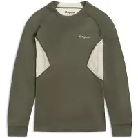 Bergans Inner:pure Merino Long Sleeve Women green mud/creme (25866) XL