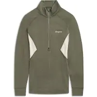 Bergans Inner:pure Merino Half Zip Women green mud/creme (25866) XL
