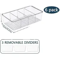 OEM Aufbewahrungsboxen, Transparentes Design, Wiederverwendbarer Organizer, Transparent-6pcs