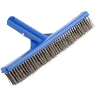 Markenlos Edelstahlbürste für Schwimmbecken, 10 inch, Ideal zum Reinigen von Wänden und Boden von Teichen, Whirlpools und Warmwasserquellen
