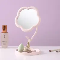 Merkloos Solidchoice – Make-up-Spiegel in Blumenform mit Ständer für Tische
