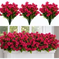 Merkloos Omgoods – 12 Bündel künstliche Blumen, UV-beständig, für Innen- und Außenbereich