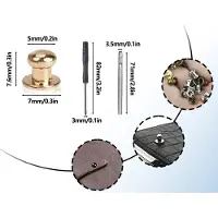Markenlos 80 Stück Leder Nieten, 5mm Schraubstapel Nieten mit Werkzeug, Perfekt für DIY Dekoration von Taschen und Schuhen