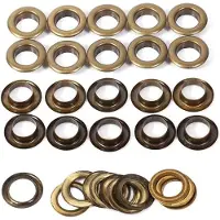 Markenlos Runde Augen mit Ring, 14mm, 20 Sets, Ideale DIY Zubehör für Zelt- und Segelreparatur