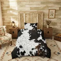 Merkloos Kuhfell Bettwäsche Set mit 2 Teilen 155 x 220 cm