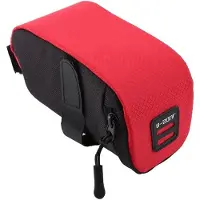 Markenlos Fahrradtasche Satteltasche für Hinterrad, rot/schwarz, Mountainbike