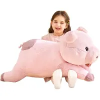 Merkloos Omgoods – Großes Plüschschwein, 78 cm, Weiches Spielzeug für Kinder