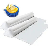 Merkloos Bedhek 2er-Pack – Aufblasbar – Sicherheitsbettumrandung – Für Kinder – Dreieckiges Design – Leichtes TPU – Bettumrandung