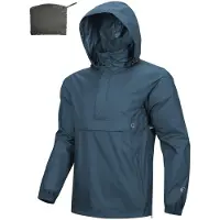 Merkloos Wasserdichte Herrenregenjacke mit Kapuze