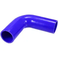 Merkloos Silikon-Bogenstück, 90 Grad - Universell - Innendurchmesser 54 mm - Länge 150 mm - Schwarz/Blau - Langlebiges Material - Kühlerschlauch