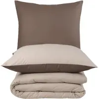 Merkloos Bettwäsche-Set, 200 x 220 cm, aus 100% Baumwolle, mit Reißverschluss