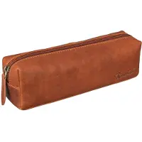 Merkloos Omgoods – Vintage-Etui aus Leder – Multifunktionales Etui für Schule und Kosmetik