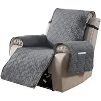 Merkloos Omgoods – Wasserdichte Schutzhülle für Relaxliegen mit Taschen – 1-Sitzer, 60 x 230 cm (Dunkelgrau)